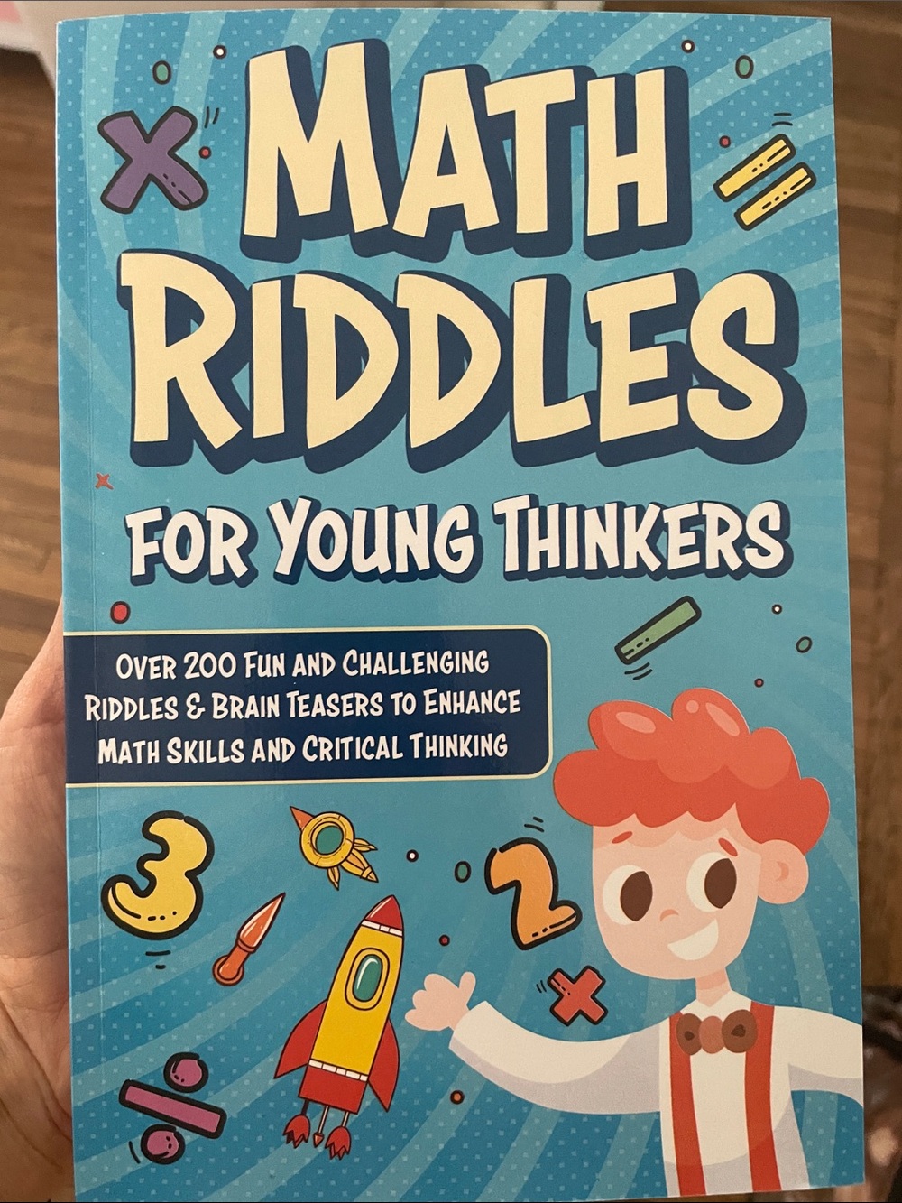 Math Riddles for Young Thinkers - Blue Kids Puzzle Book